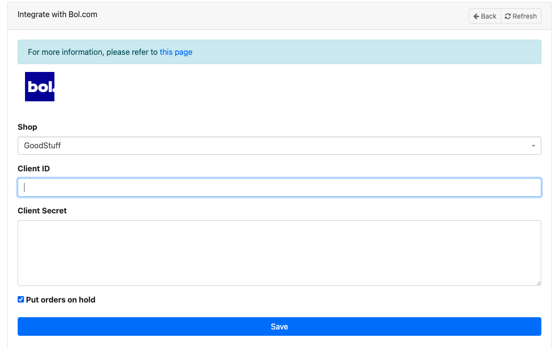 CloudWMS integrations bol.com