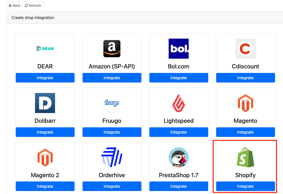 CloudWMS integrations